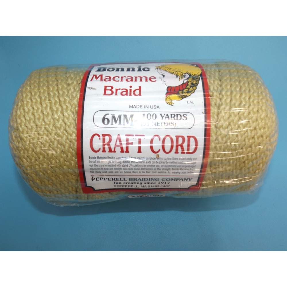 *NEW* ! 🪢Bonnie Macrame Craft Cord Large Roll‎ - 6mm X 100yd - HARVEST color